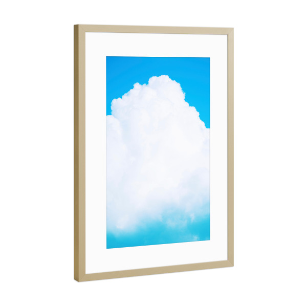 Poster mit Rahmen Gold "Den Wolken so nah" artboxONE - Natur