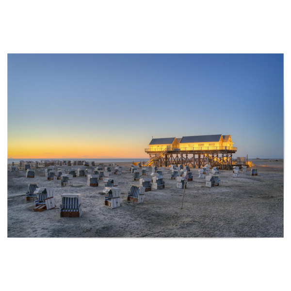 Poster "Blaue Stunde in Sankt Peter-Ording" artboxONE - Natur,Reise,Architektur,Reise / Strand und Meer