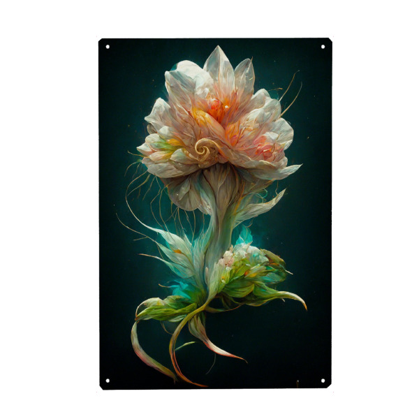 Metall Poster "Schöner Blumentraum" artboxONE - Natur,Floral,Abstrakt,Weihnachten,Für Mama