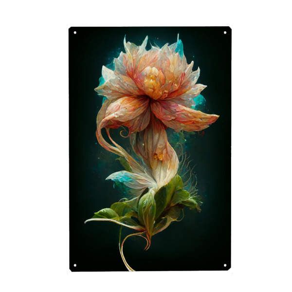 Metall Poster "Blume aus einem Traum" artboxONE - Natur,Floral,Abstrakt,Weihnachten,Für Papa