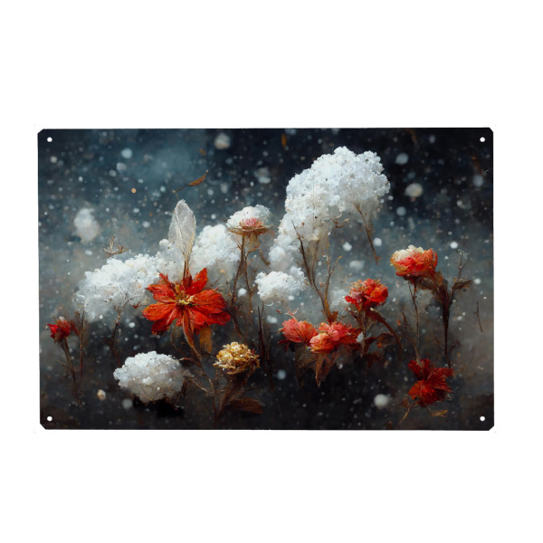Holzbild "Stiller Schnee" artboxONE - Natur,Floral,Weihnachten