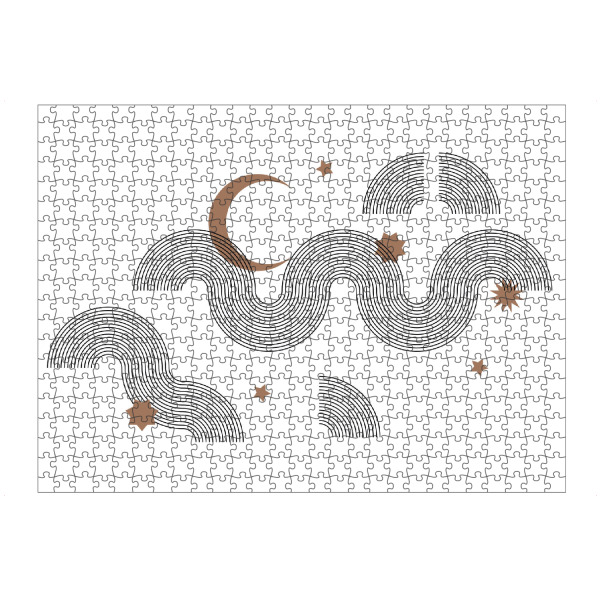 Puzzle Ravensburger "Wolken in der Nacht" artboxONE - Natur,Abstrakt