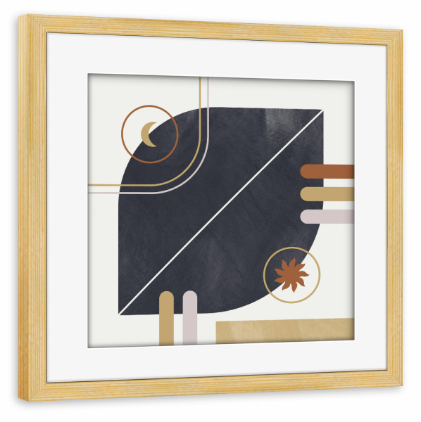 Poster mit Rahmen kiefer "Geometrische Formen" artboxONE - Abstrakt,Geometrie