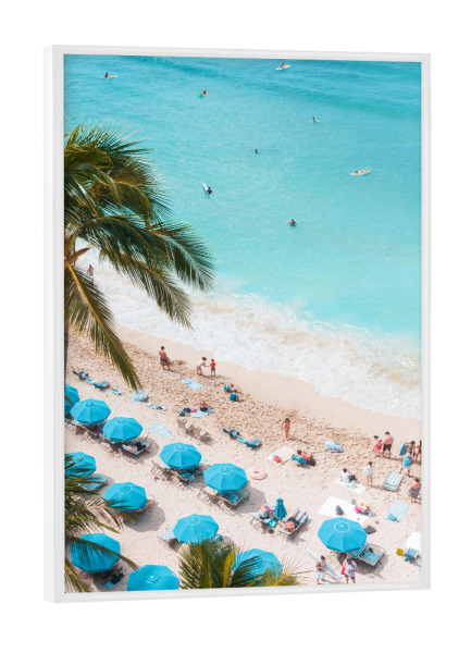 Poster mit weißem Rahmen "Miami Beach" artboxONE - Städte,Natur,Reise,Reise / Strand und Meer,Sport / Sommerspiele