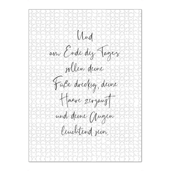 Puzzle Ravensburger "Am Ende des Tages" artboxONE - Typografie,Für Kinder