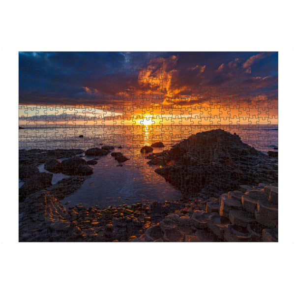 artboxONE Puzzle "Gaint ́s Causeway" artboxONE - Natur - Irland,Gaint ́s causeway,Vulkan,Lava,Küste,Sonnenuntergang,Natur,Seelandschaft
