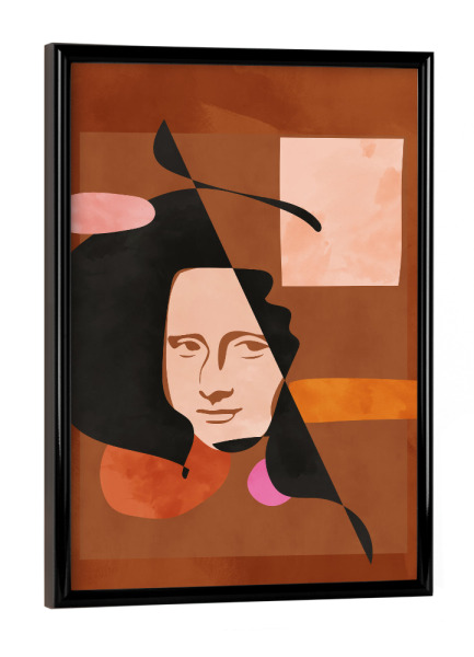 Poster mit schwarzem Rahmen "Geometrische Mona" artboxONE - Abstrakt,Menschen,Geometrie