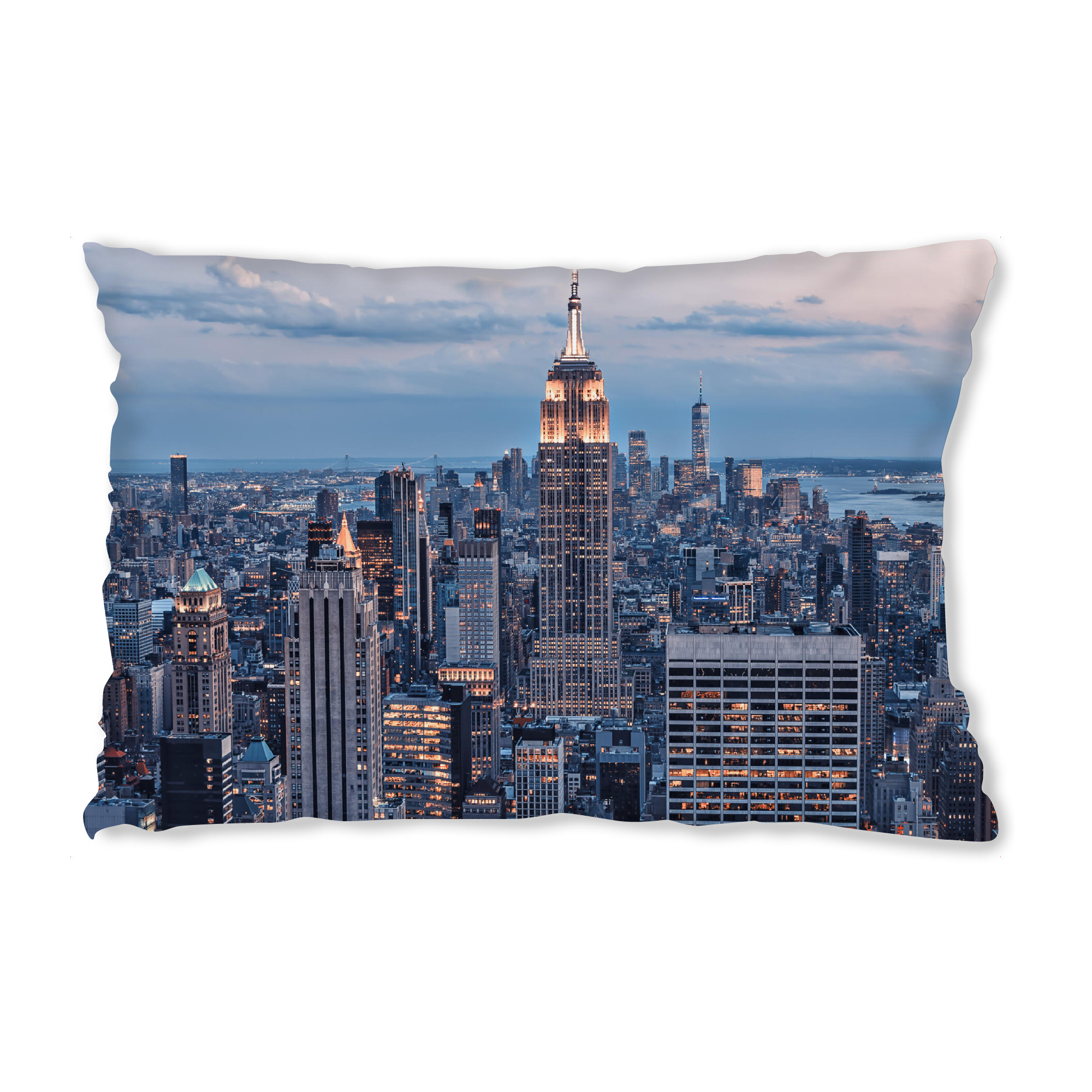 Design-Kissen "Manhattan aus der Luft" artboxONE - Städte,Städte / New York,Reise,Architektur,Reise / Länder
