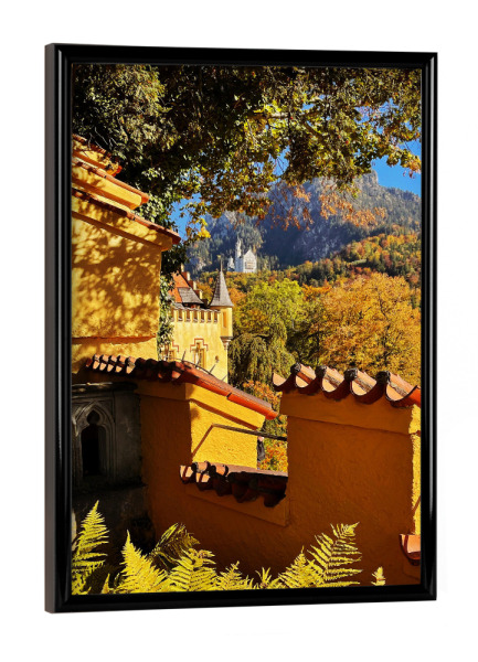 Poster mit schwarzem Rahmen "Märchenschloss" artboxONE - Städte,Natur,Reise - Schloss neuschwanstein,Allgäu,Architektur