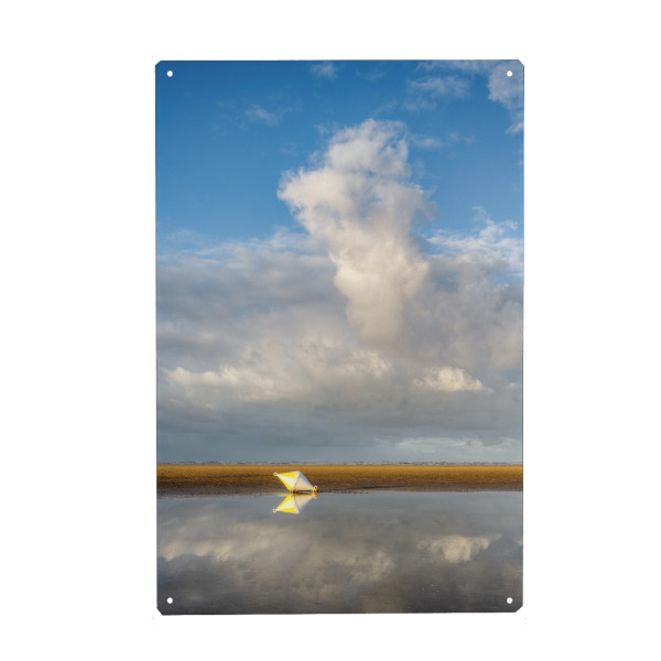 Holzbild "Boje am Nordseestrand" artboxONE - Natur,Reise,Reise / Strand und Meer