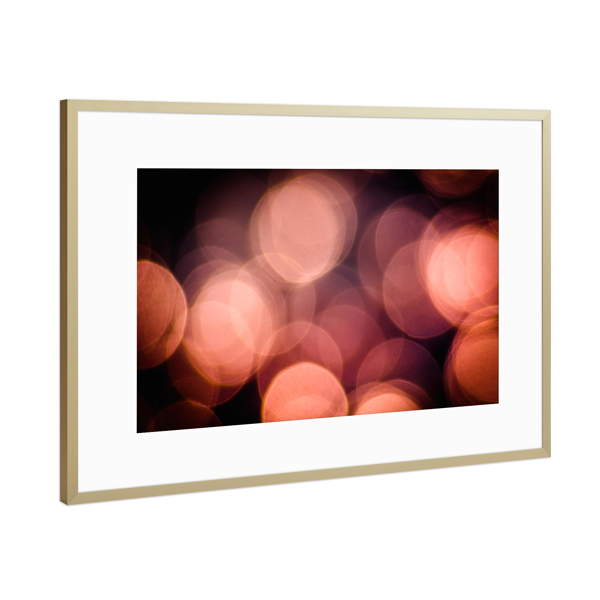Poster mit Rahmen Gold "Licht auf dem Wasser" artboxONE - Natur,Abstrakt