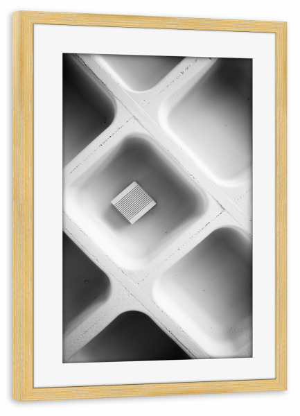 Poster mit Rahmen kiefer "Der Klang der Stille" artboxONE - Abstrakt,Schwarzweiß,Architektur