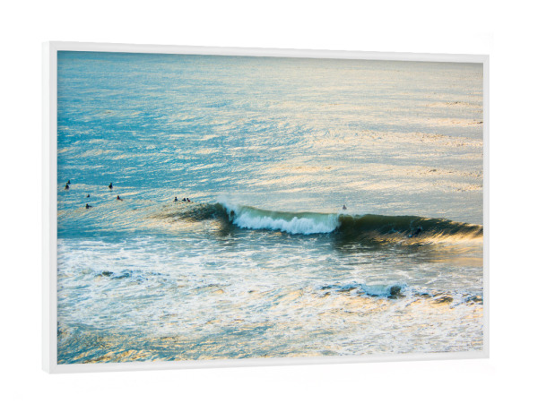 Poster mit weißem Rahmen "Surfen bei Sonnenuntergang" artboxONE - Reise,Reise / Strand und Meer,Sport,Städte / Weitere