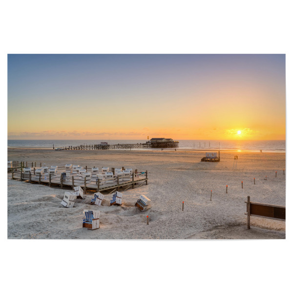 Poster "Sankt Peter-Ording Sonnenuntergang" artboxONE - Natur,Reise,Reise / Strand und Meer