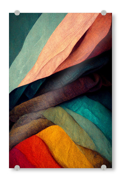 Acrylglasbild "Stoffdekor" artboxONE - Abstrakt