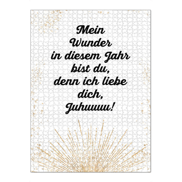 Puzzle Ravensburger "Mein Wunder bist du" artboxONE - Typografie,Liebe,Weihnachten,Lustig