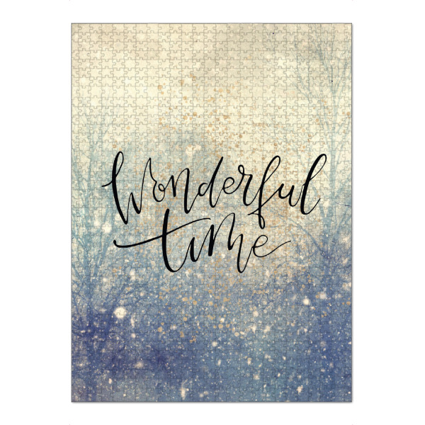 Puzzle Ravensburger "Wunderbare Zeit des Jahres" artboxONE - Typografie,Natur,Weihnachten