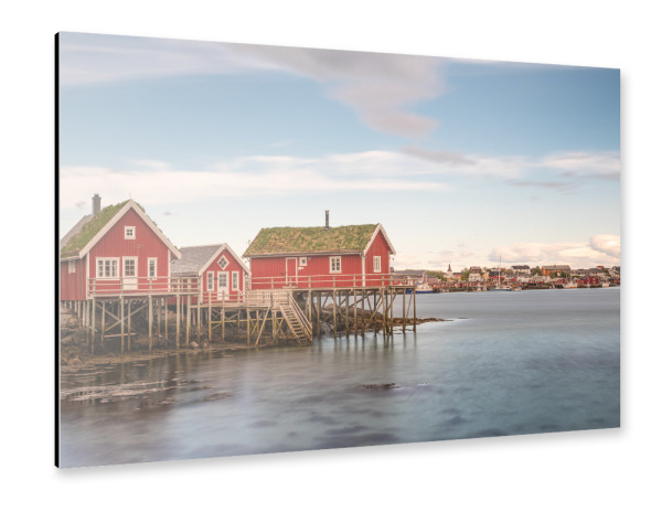 Alu-Dibond "Lofoten Bootshäuser - Norwegen" 30x20 cm artboxONE
