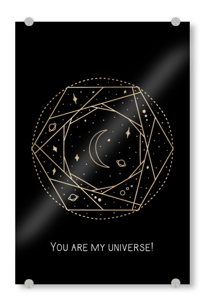 Acrylglasbild "Du bist mein Universum" artboxONE - Abstrakt,Liebe,Galaxy