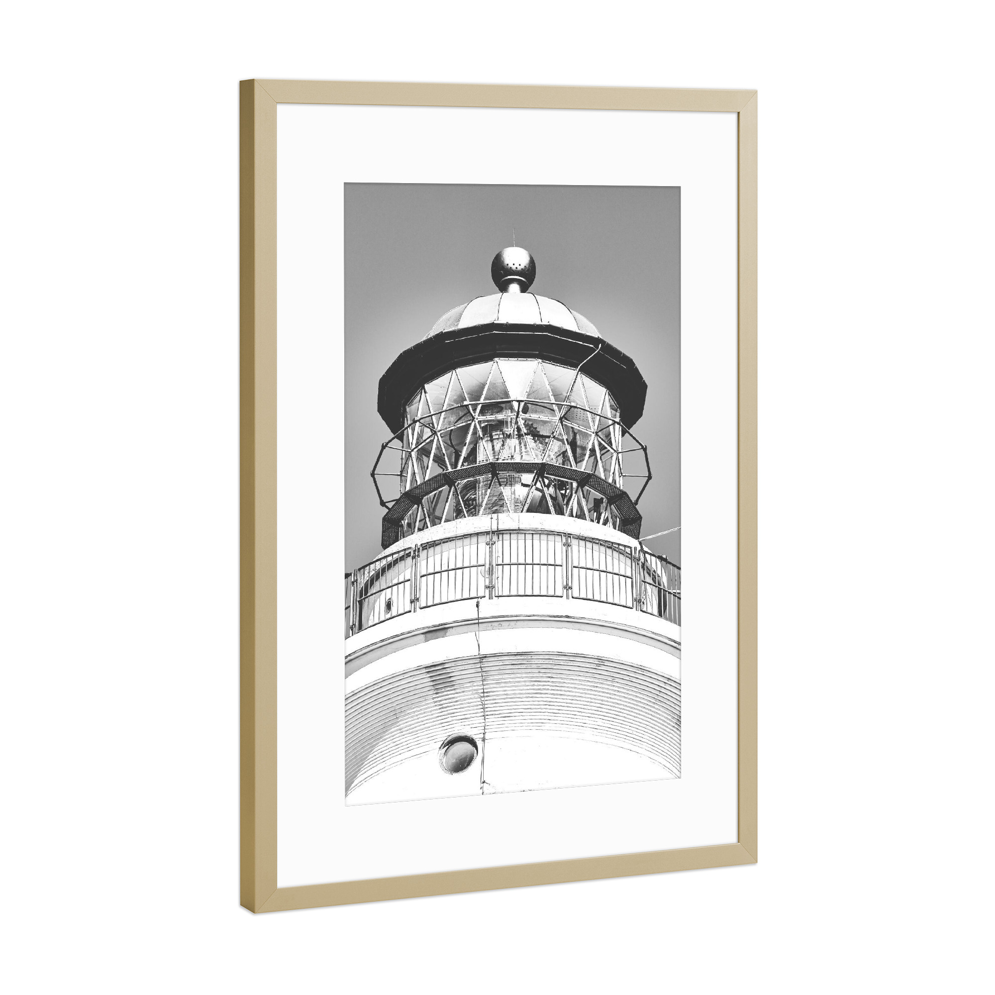 Poster mit Rahmen Gold "Hirtshals Fyr" artboxONE - Architektur,Reise / Strand und Meer
