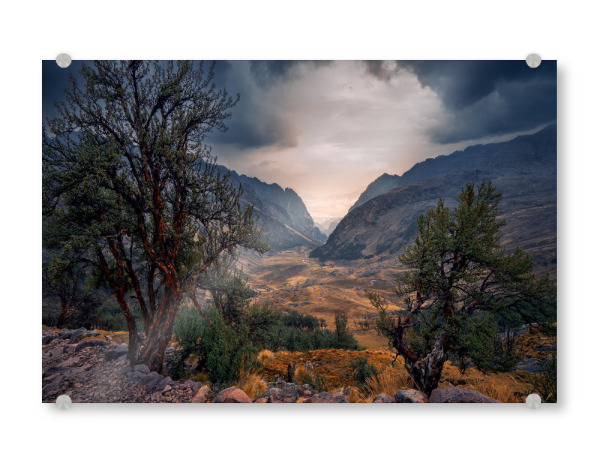 Acrylglasbild "Lares Trek Aussicht" artboxONE - Natur,Reise - Landschaft,Natur,Peru,Anden,Berge,Gebirge,Wandern,Ausblick,Weite,Stille