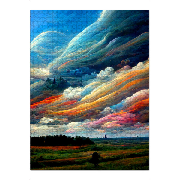 Puzzle Ravensburger "Landschaft mit Fantasiehimmel" artboxONE - Natur,Abstrakt