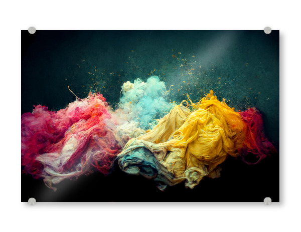 Acrylglasbild "Pigmente und Stoff" artboxONE - Abstrakt,Liebe