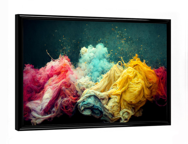 Poster mit schwarzem Rahmen "Pigmente und Stoff" artboxONE - Abstrakt,Liebe