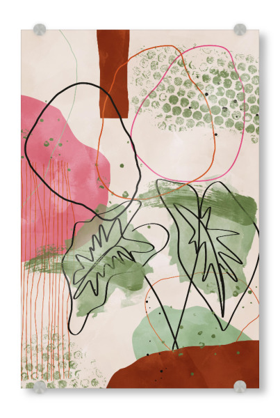 Acrylglasbild "Abstrakte Zimmerpflanzen" artboxONE - Natur,Floral,Abstrakt