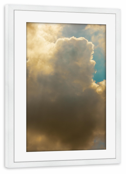 Poster mit Rahmen weiß "Sommerwolken" artboxONE - Natur,Abstrakt