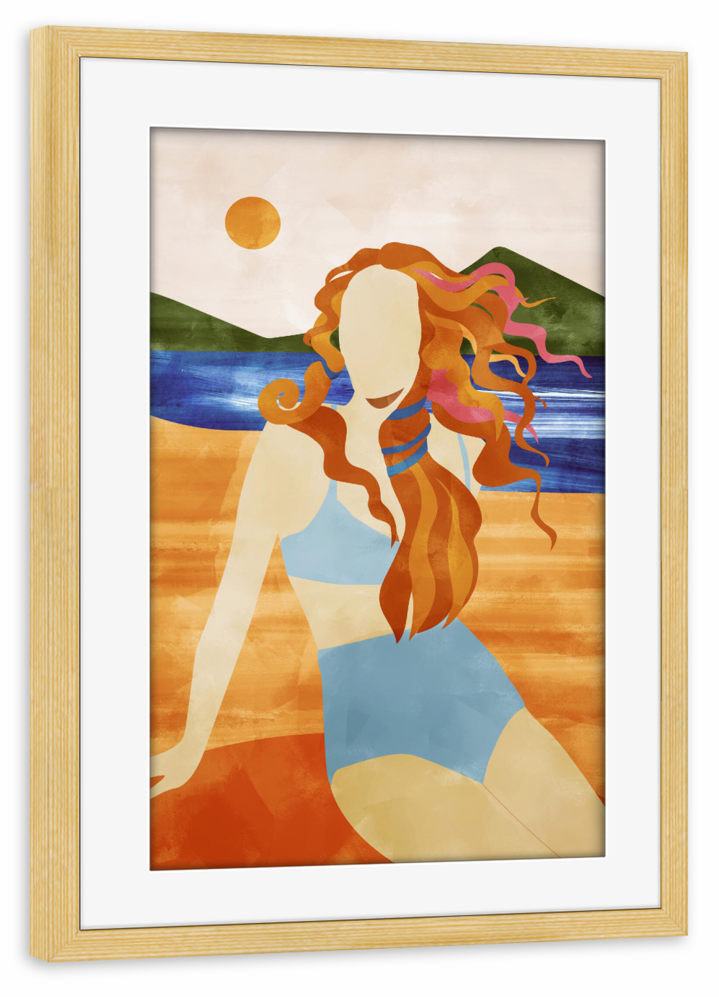 Poster mit Rahmen kiefer "Venus im Sonnenuntergang" artboxONE - Natur,Abstrakt,Menschen