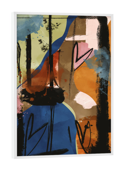 Poster mit weißem Rahmen "Liebe für abstrakte Kunst" artboxONE - Abstrakt,Geometrie,Streetart
