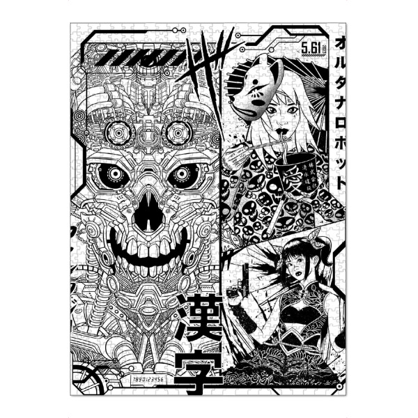 Puzzle Ravensburger "Tokio-Geisha-Manga" artboxONE - Städte / Tokio