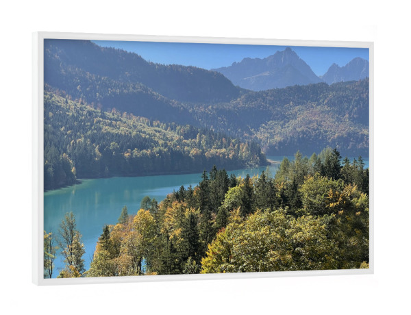 Poster mit weißem Rahmen "Alpsee" artboxONE - Natur,Reise - Alpsee,Bergsee,See,Allgäu