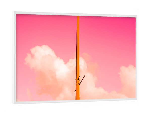 Poster mit weißem Rahmen "Die rosa Halde" artboxONE - Städte