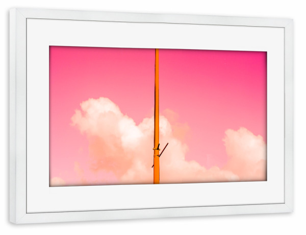 Poster mit Rahmen weiß "Die rosa Halde" artboxONE - Städte