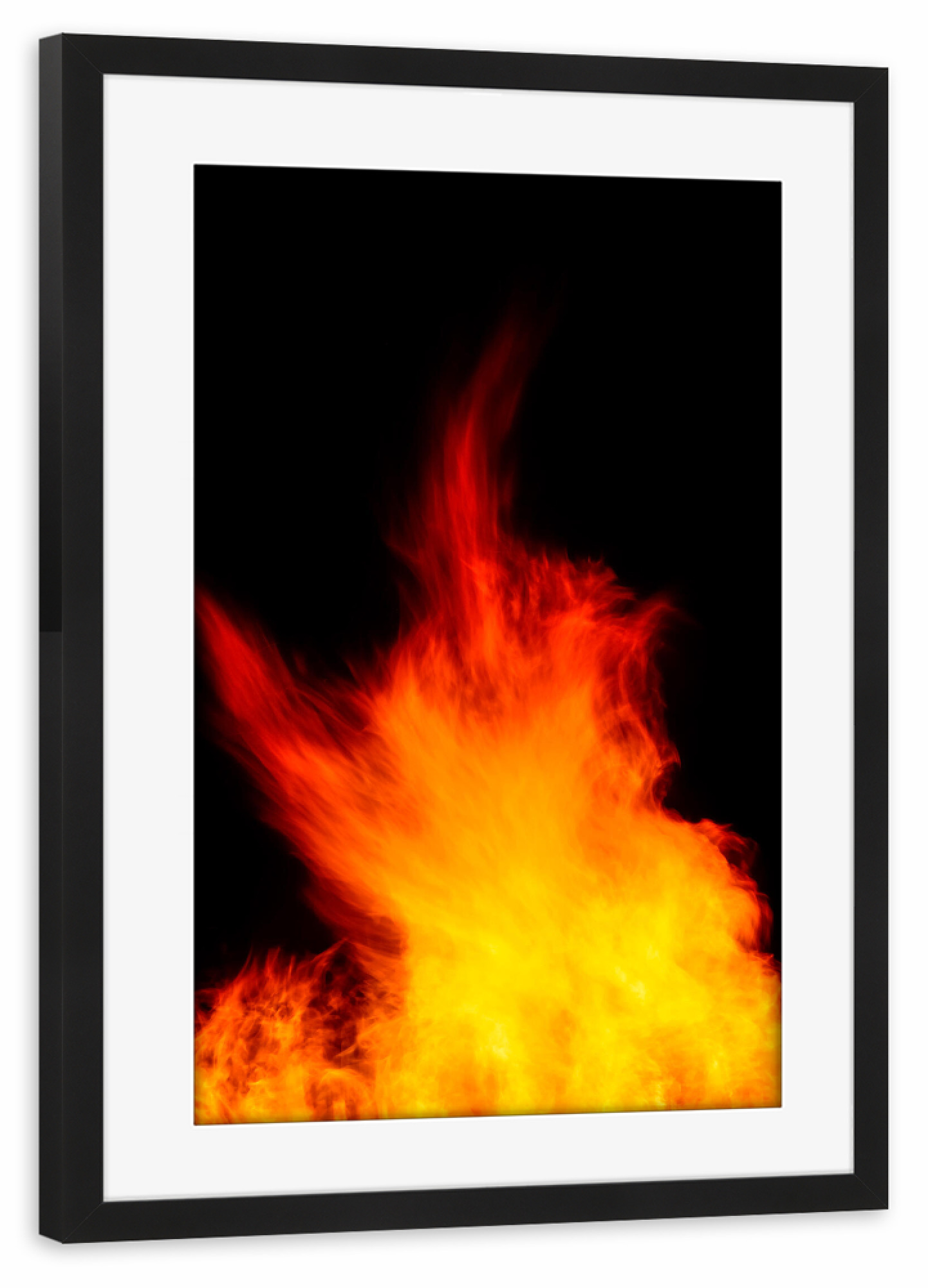 Poster mit Rahmen schwarz "Die Flammen" artboxONE - Natur,Abstrakt,Festivals
