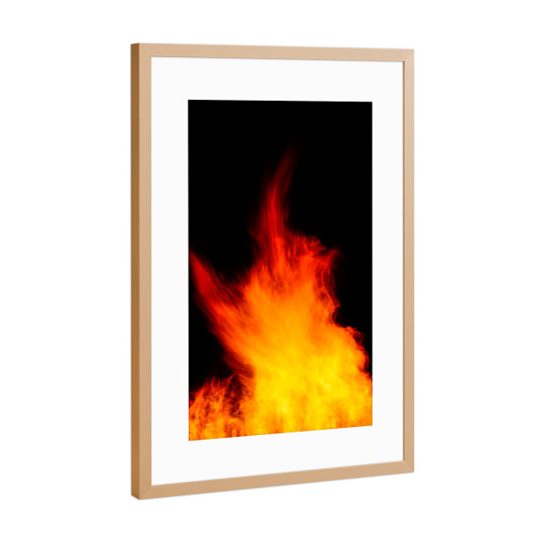 Poster mit Rahmen Kupfer "Die Flammen" artboxONE - Natur,Abstrakt,Festivals