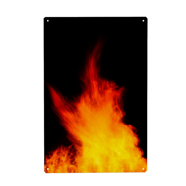 Metall Poster "Die Flammen" artboxONE - Natur,Abstrakt,Festivals