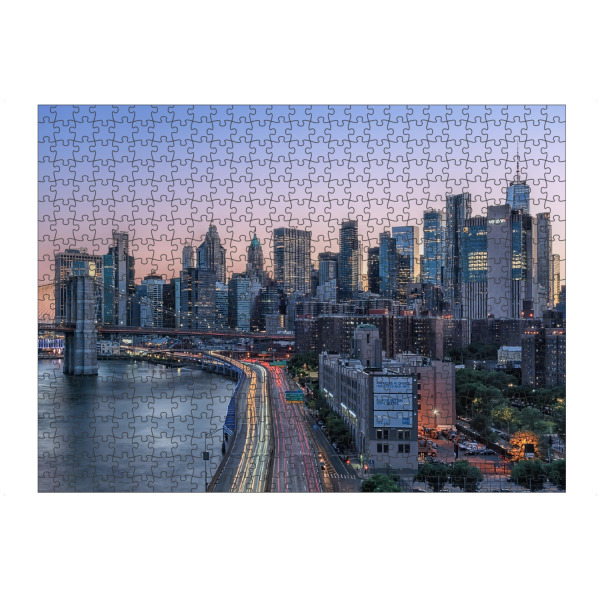 Puzzle Ravensburger "Rosa Manhattan" artboxONE - Städte,Städte / New York,Reise,Architektur,Reise / Länder