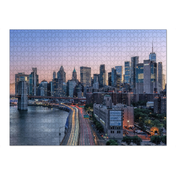 Puzzle Ravensburger "Rosa Manhattan" artboxONE - Städte,Städte / New York,Reise,Architektur,Reise / Länder