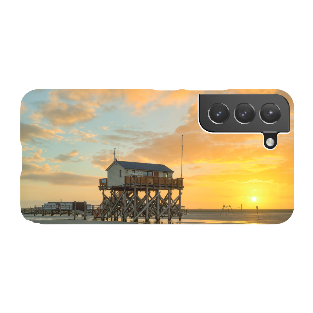 "Sonnenaufgang in St. Peter-Ording"für Samsung Galaxy - Premium-Case Handyhülle artboxONE