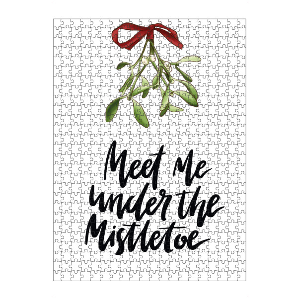 Puzzle Ravensburger "Unterm Mistelzweig" artboxONE - Typografie,Liebe,Weihnachten,Lustig