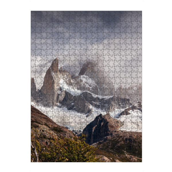 Puzzle Ravensburger "Moody Fitz Roy" artboxONE - Natur,Reise - Gebirge,Berg,Patagonien,Fitz roy,Wolken,Landschaft,Landscape,Herbst - Bild gebirge