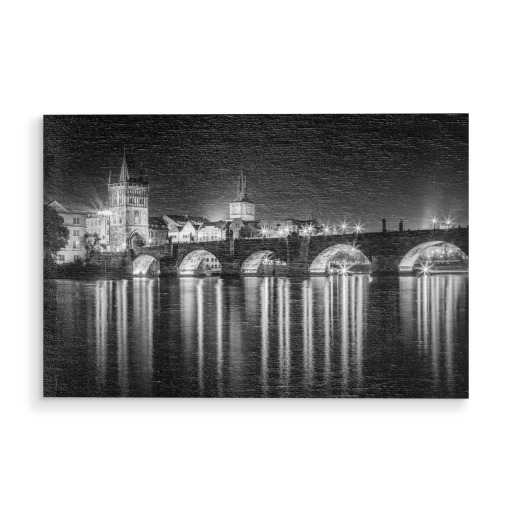 Charles Bridge by night Monochrome Charles Bridge by night Monochrome