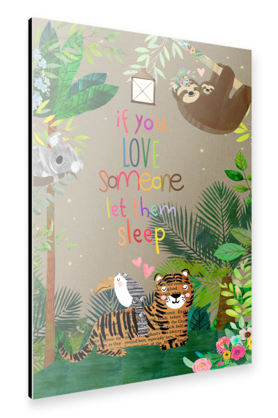 Alu-Dibond "Let them sleep" 30x20 cm artboxONE