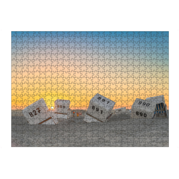 Puzzle Ravensburger "Strandkorb-Chaos" artboxONE - Natur,Reise,Reise / Strand und Meer