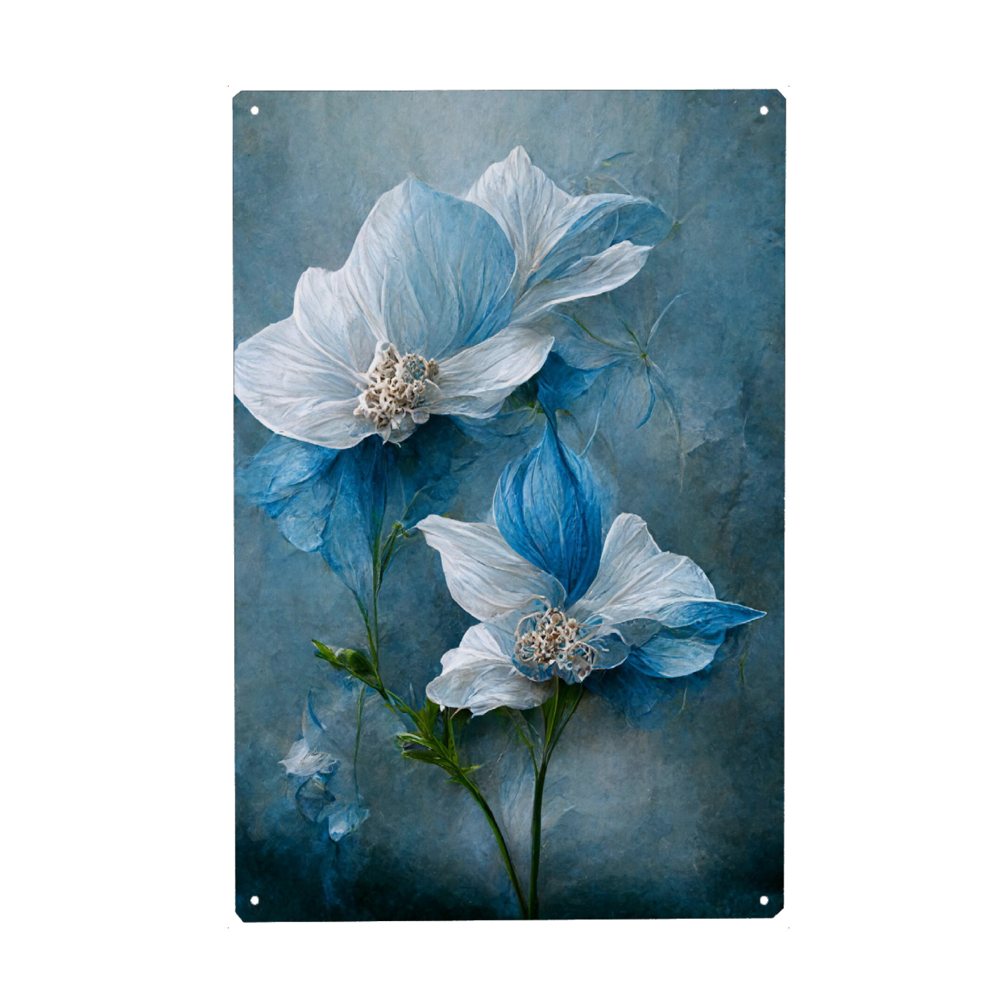 Holzbild "Hellblaue Blume" artboxONE - Natur,Floral