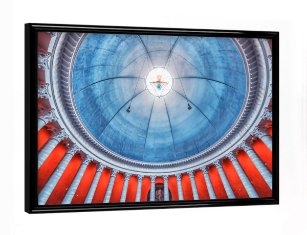 Poster mit schwarzem Rahmen "Darmstädter Kirche" artboxONE - Städte,Reise,Architektur,Reise / Länder,Städte / Weitere