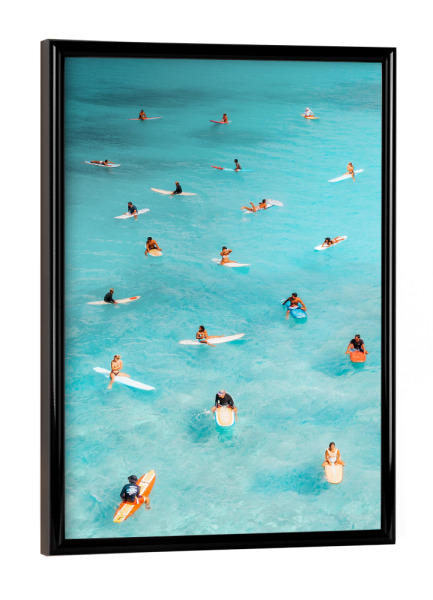 Poster mit schwarzem Rahmen "Warten auf Wellen" artboxONE - Natur,Für Kinder,Reise / Strand und Meer,Sport / Sommerspiele,Städte / Las Vegas